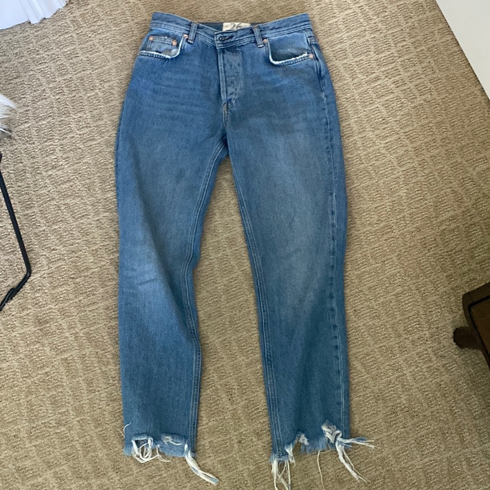 Very soft medium wash mom jeans